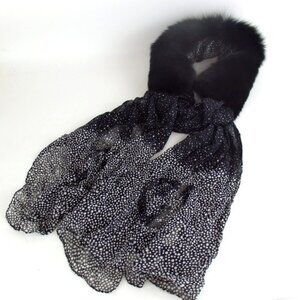 Authentic GUCCI scarf Stall Silk [Used]